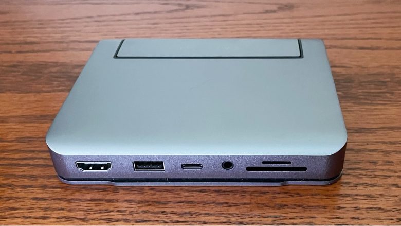 This portable iPad stand is also a 6-port hub