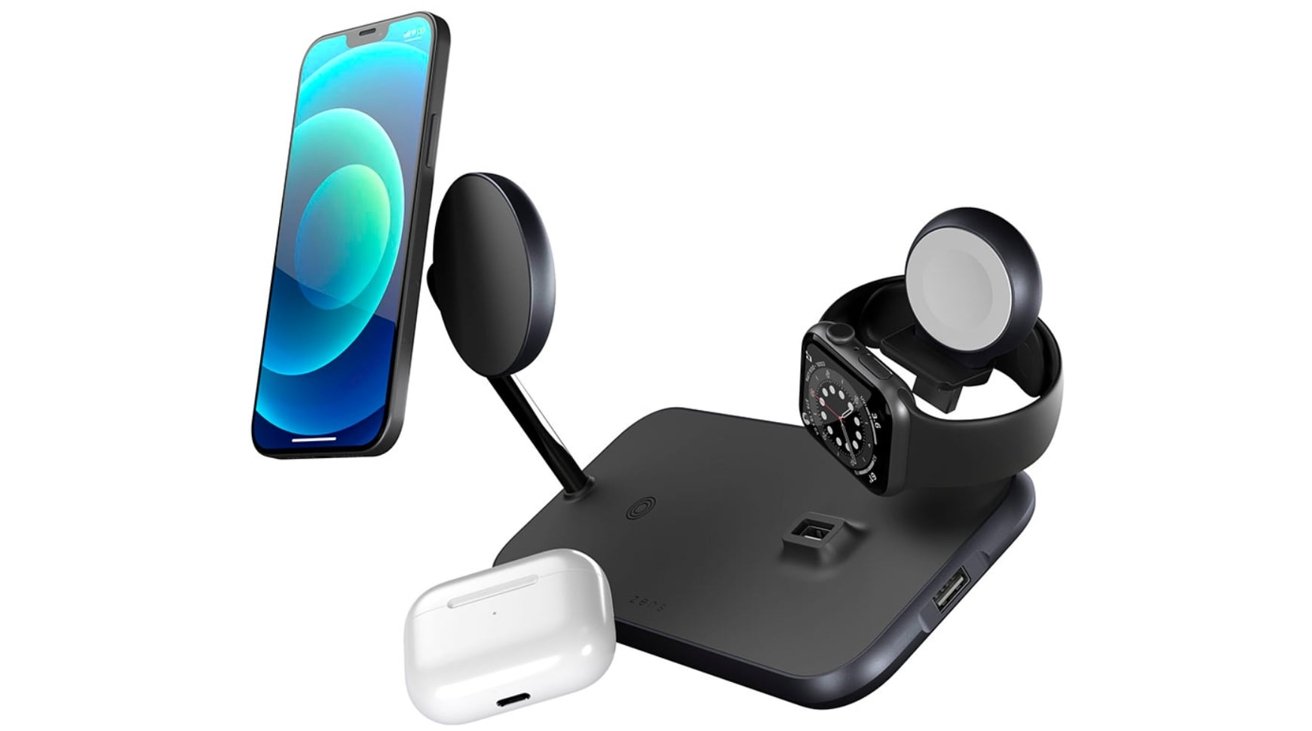 Juice up four devices with the new Zens Magnetic + Watch Wireless Charger.