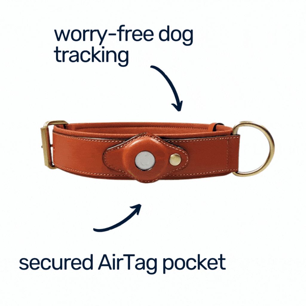 Worry-free adventure is now possible with the CollarTrek AirTag dog collar.