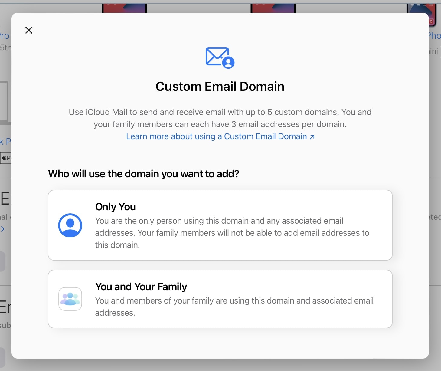 Start creating custom iCloud email domains today