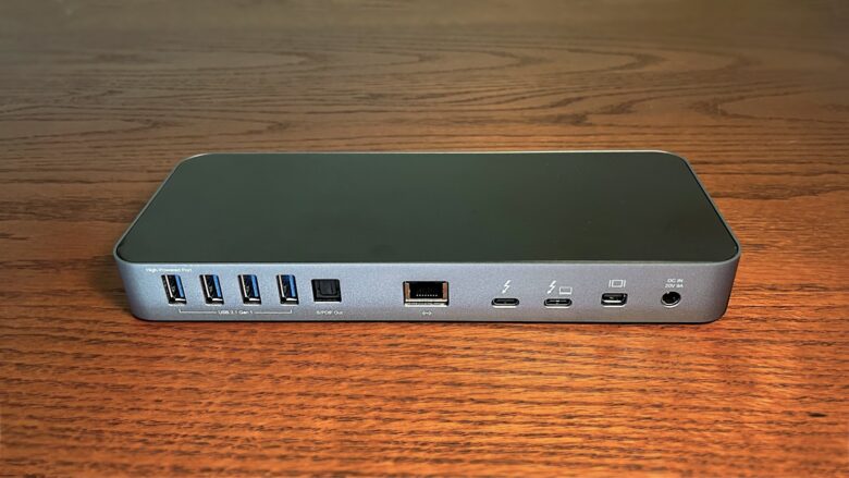 A majority of the OWC Thunderbolt 3 ports are on the back where their cables are less visible.