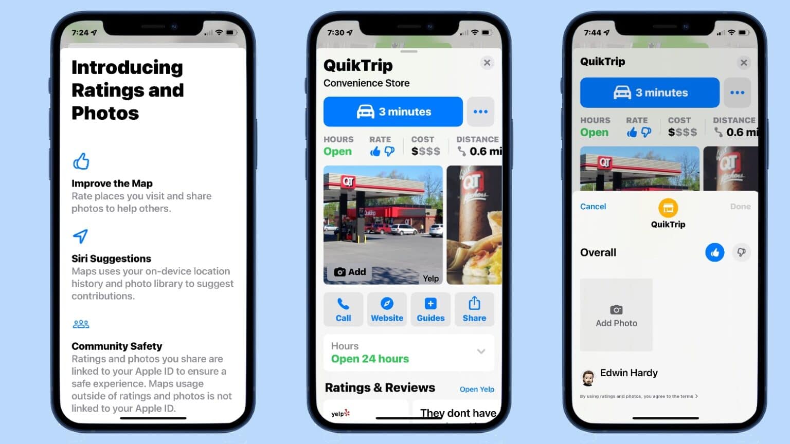 Apple Maps crowd-sourced business ratings reach the US