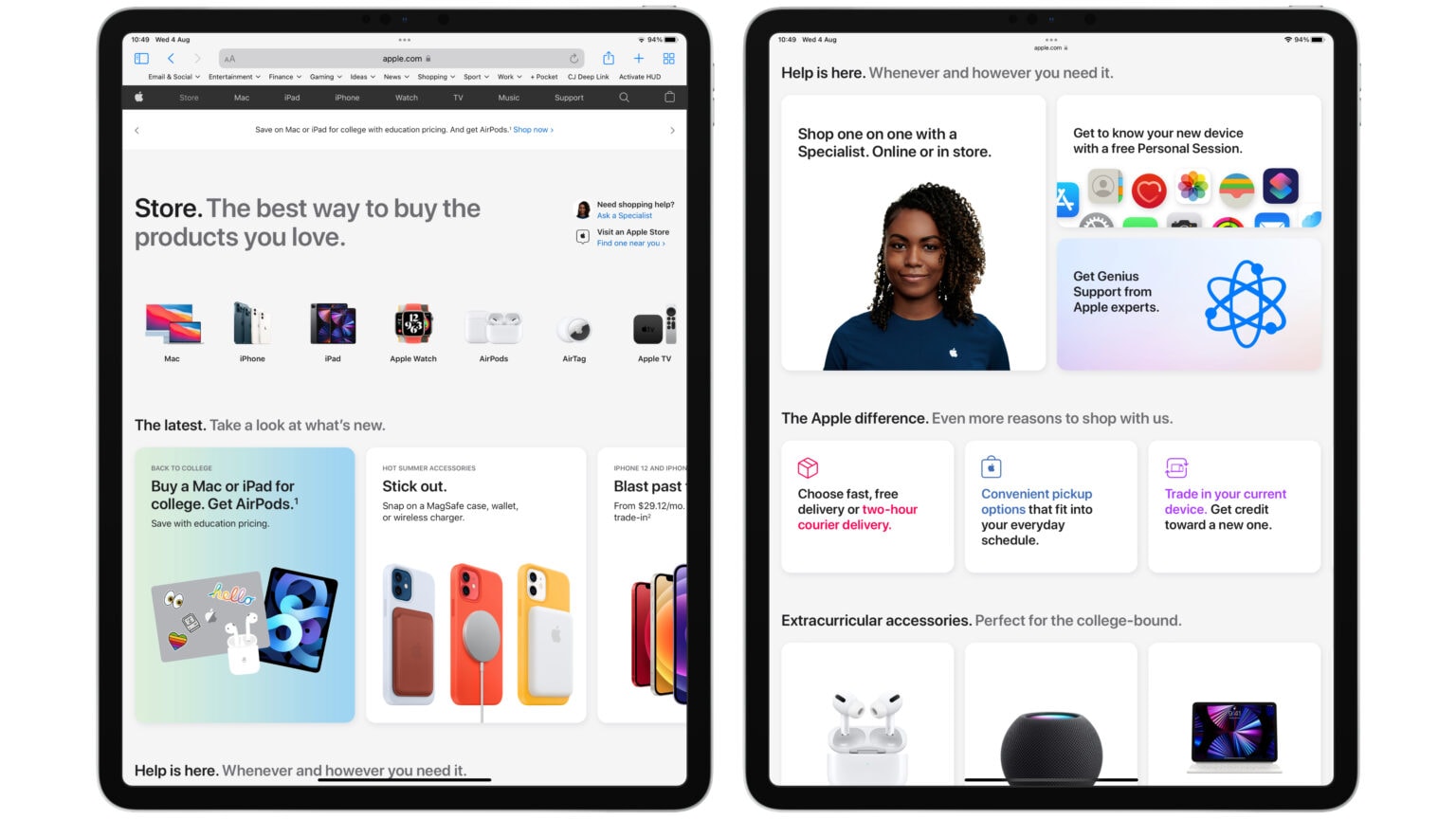 Apple's online store gets a redesign
