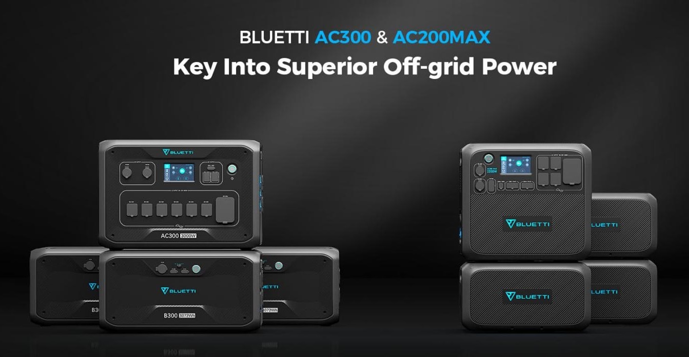 The AC300 and AC200 MAX are new portable power stations in Bluetti's lineup.