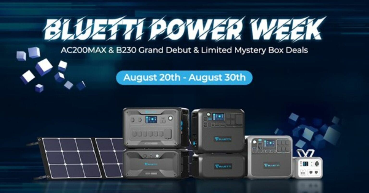 Bluetti Power Week sees the introduction of new products and special deals.