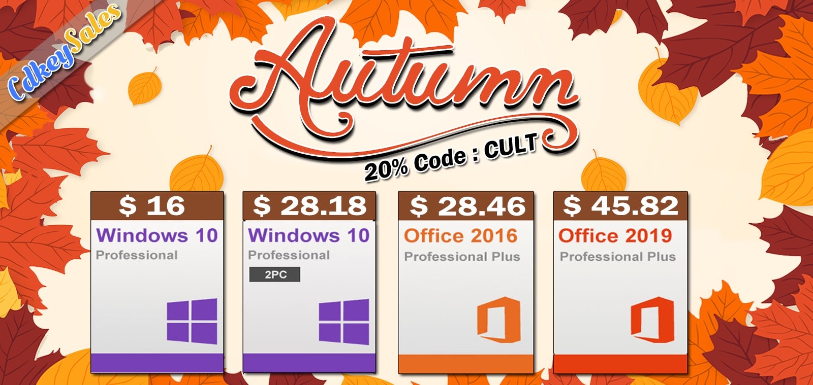 Use coupon code CULT to get 20% off in CdkeySales Autumn Sale.
