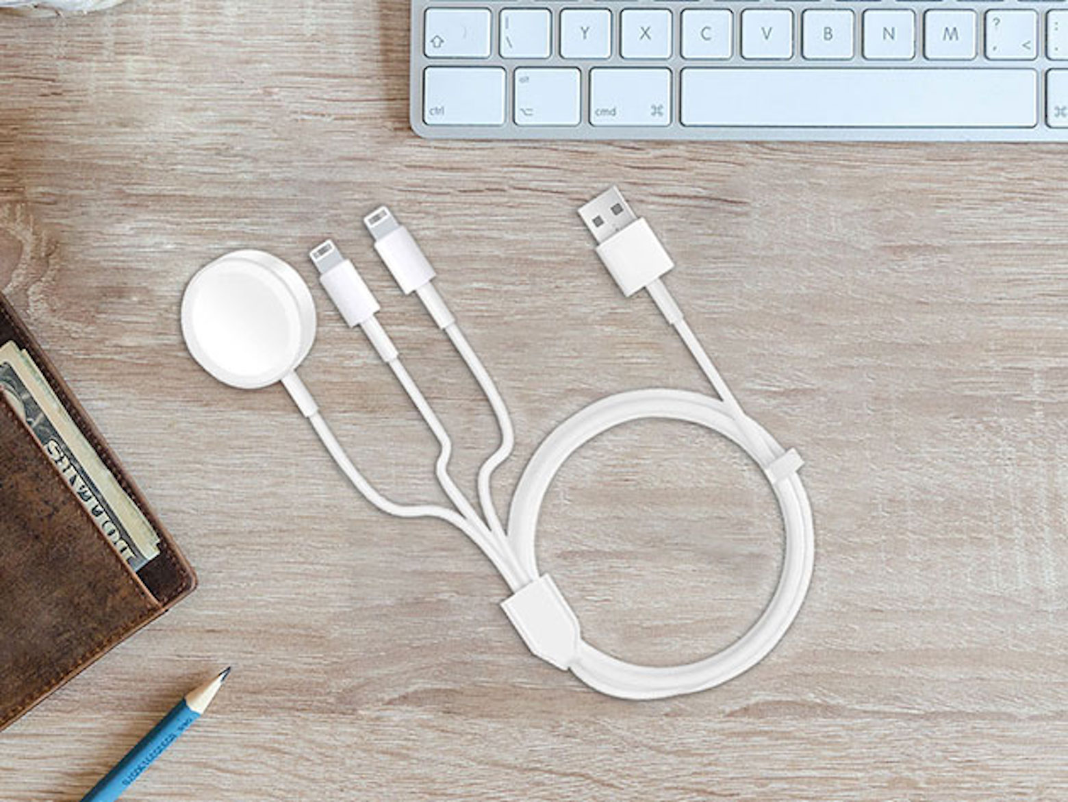 This 3-in-1 Apple charger is convenient and portable.