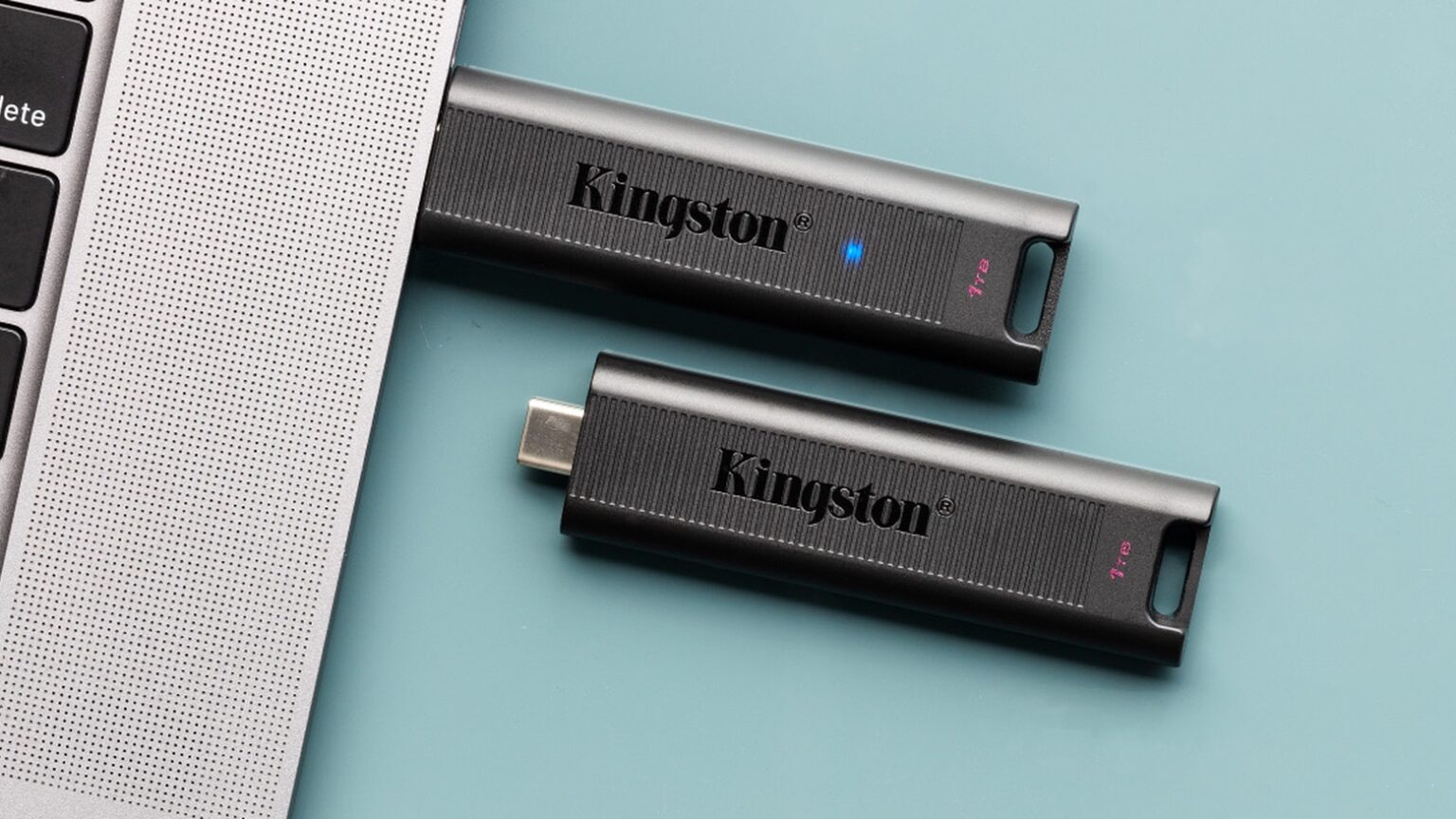 The high-speed Kingston DataTraveler flash drive comes in sizes up to 1TB.
