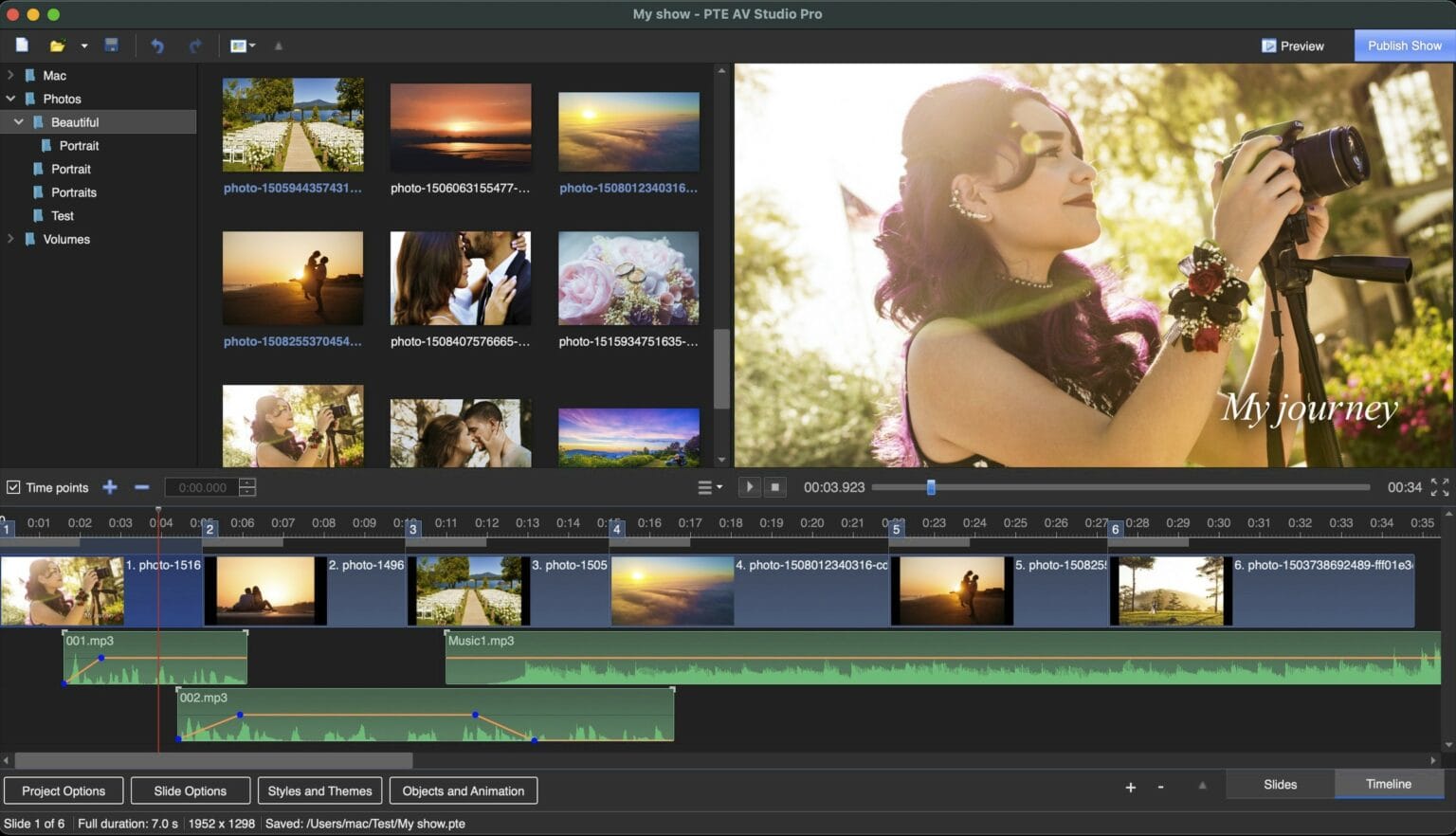 WnSoft's PTV AV Studio is powerful photo slideshow software for Mac.