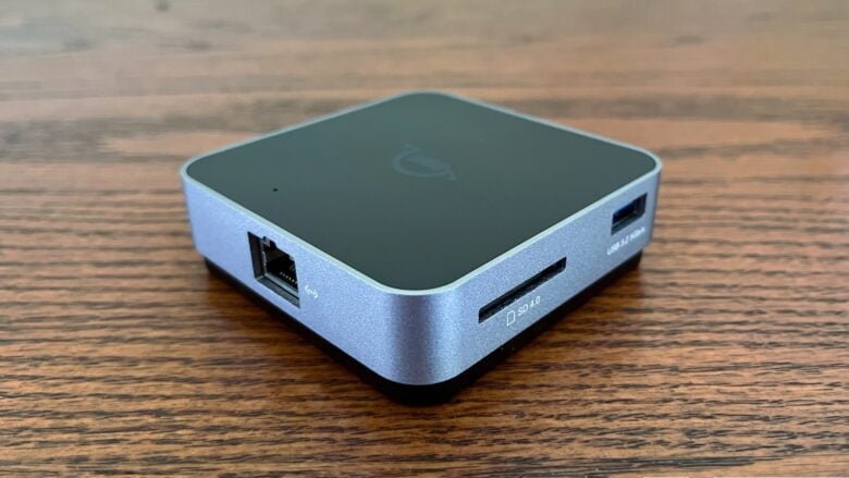 OWC USB-C Travel Dock E includes Ethernet and USB-A ports, along with an SD card reader.