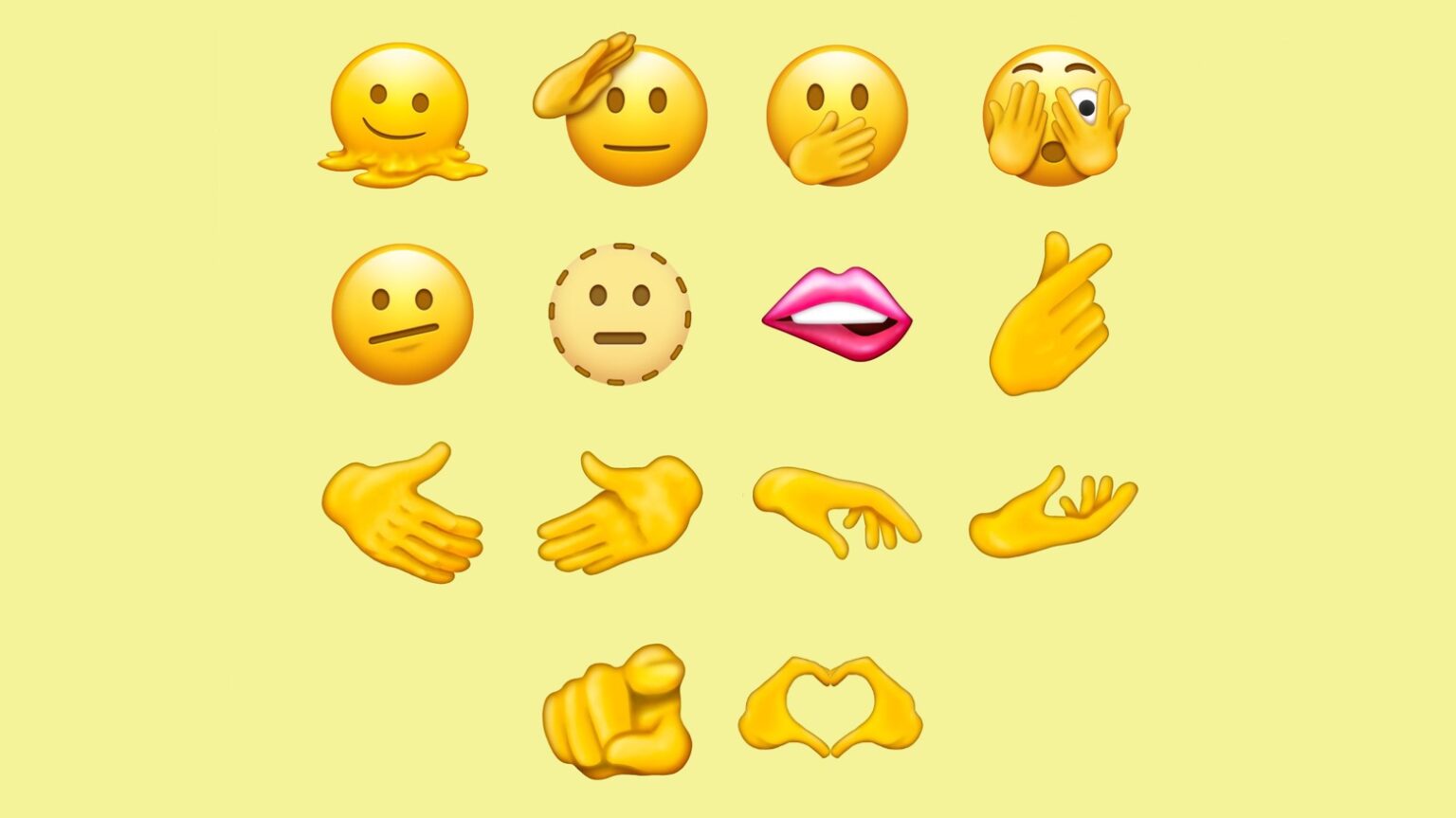 Next round of new emoji will let you salute, melt, gasp and point