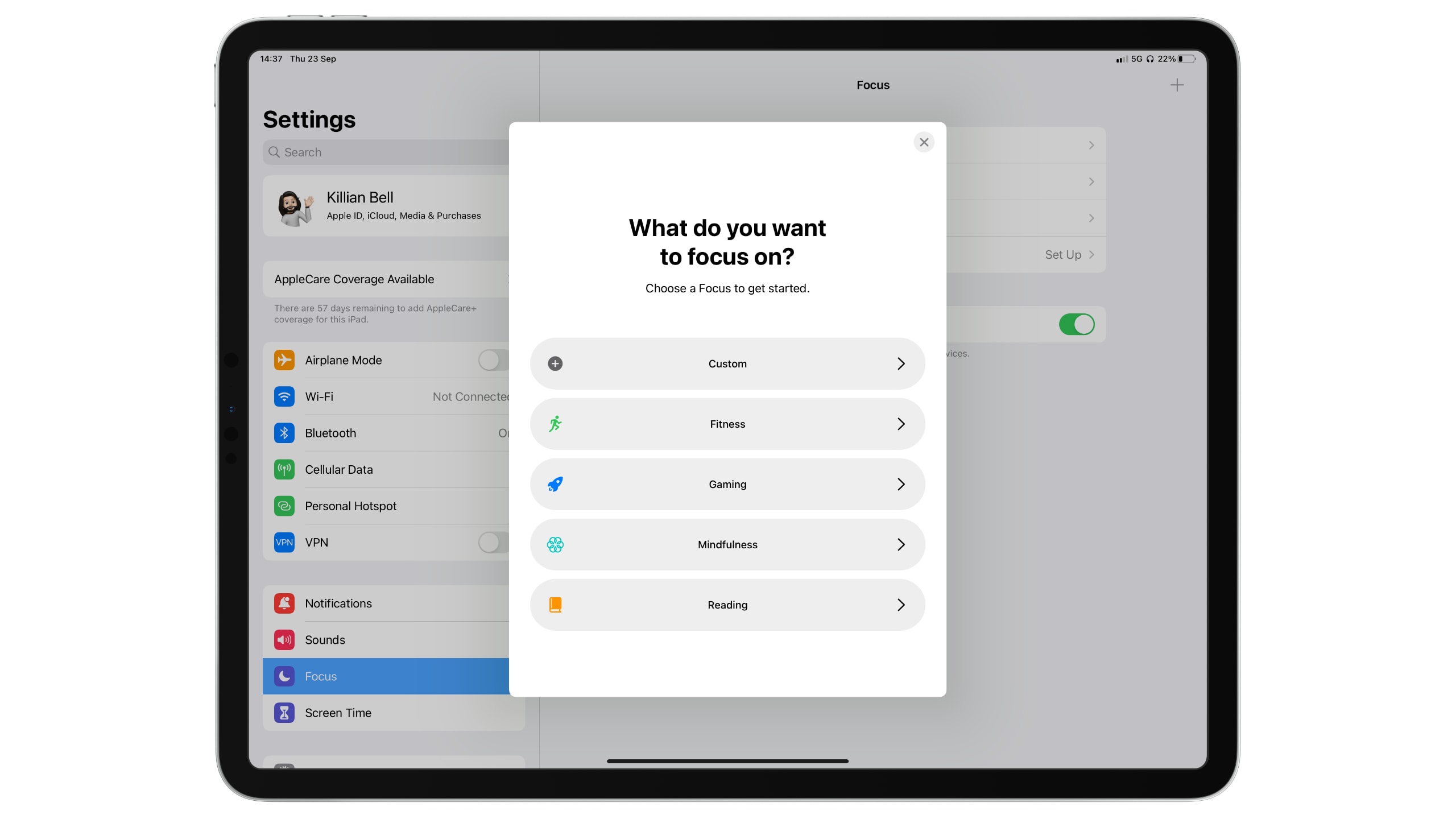 Focus mode iPadOS 15: Only hear from certain apps or contacts when you really want to