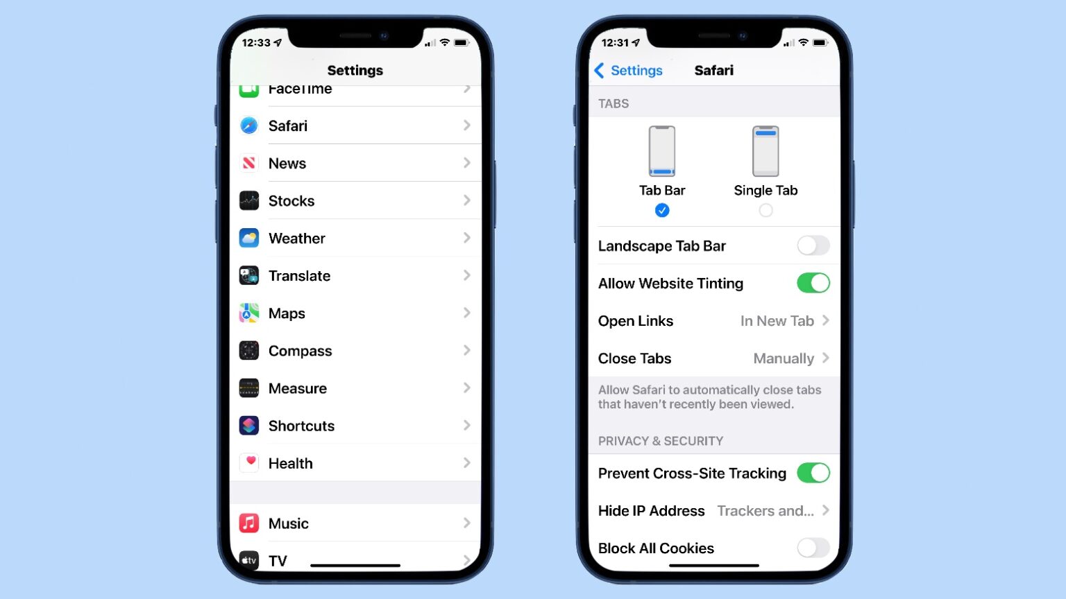 How to move Safari Address Bar to top of screen in iOS 15