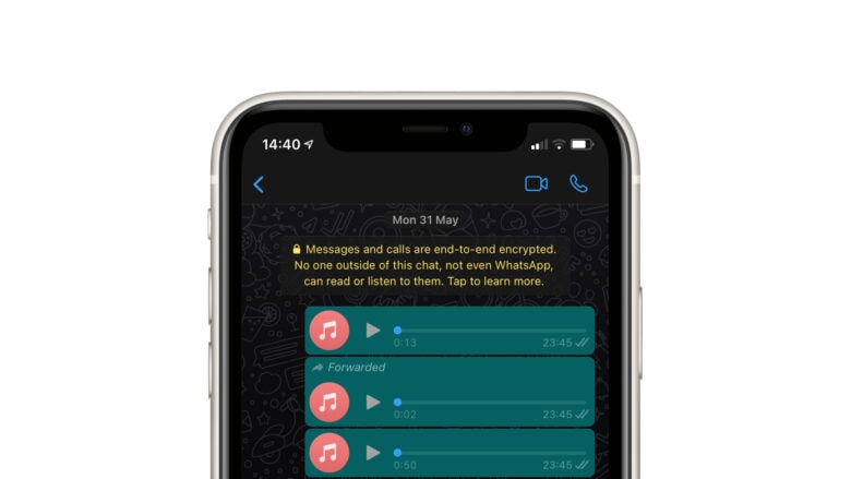 WhatsApp encryption message