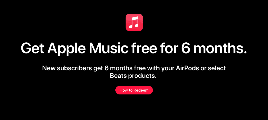 Apple Music AirPods promotion
