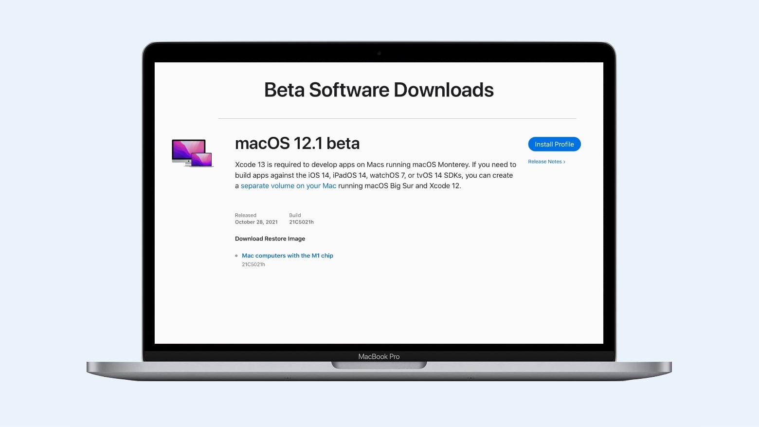 First macOS 12.1 Monterey beta resumes testing missing features