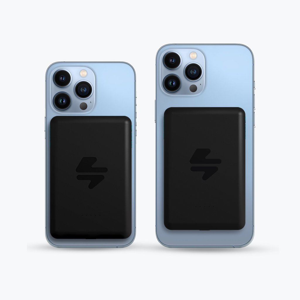 The Ampere Jetpack fits any iPhone 12 or 13 series handset.