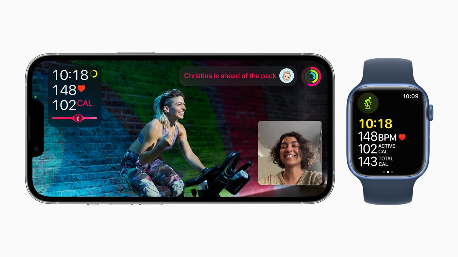 SharePlay makes Apple Fitness+ workouts more personal by letting you communicate with friends in real time.