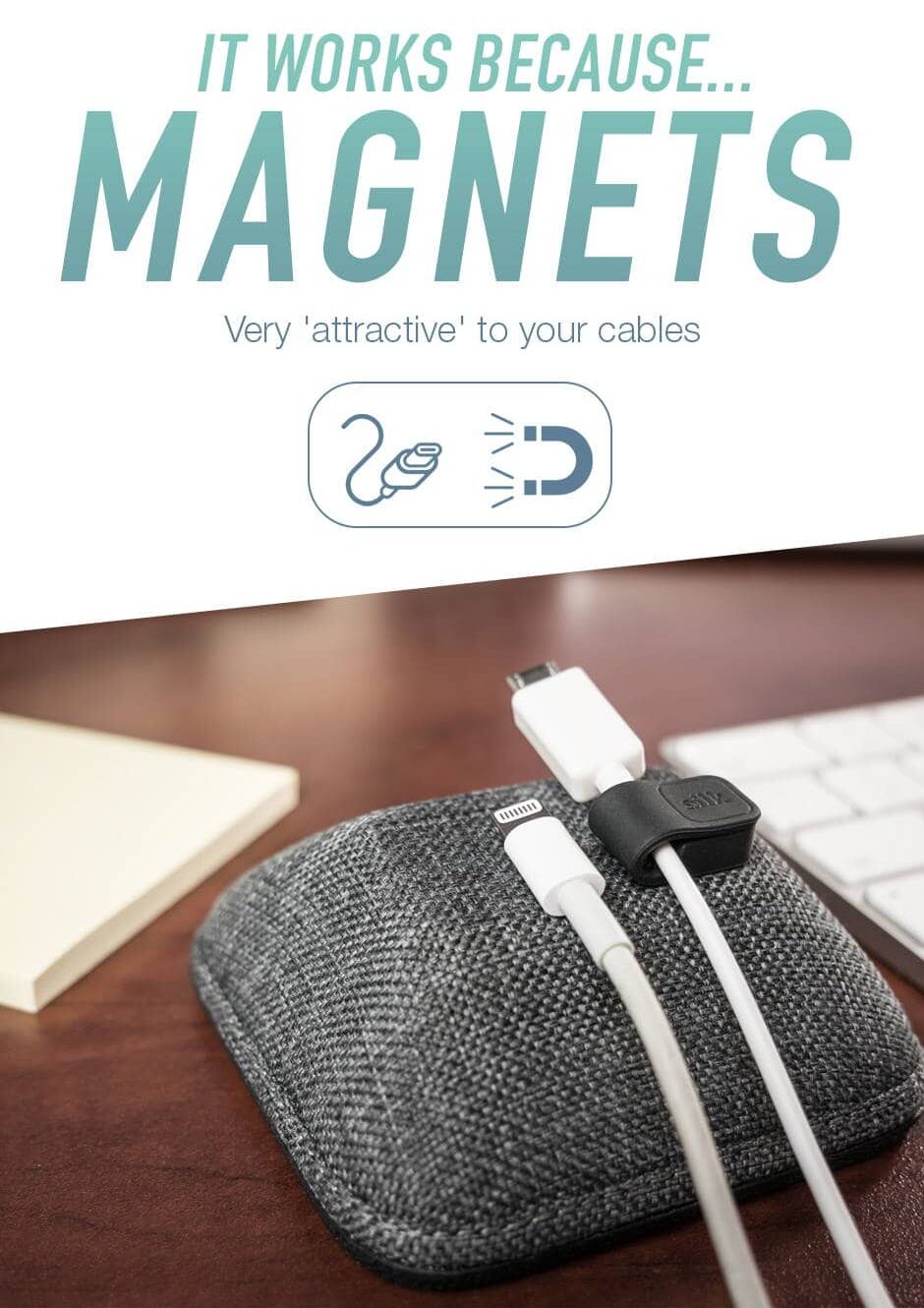 Smartish Cable Wrangler: This Magnetic Cord Organizer Keep your cables neatly in place with strong magnets.