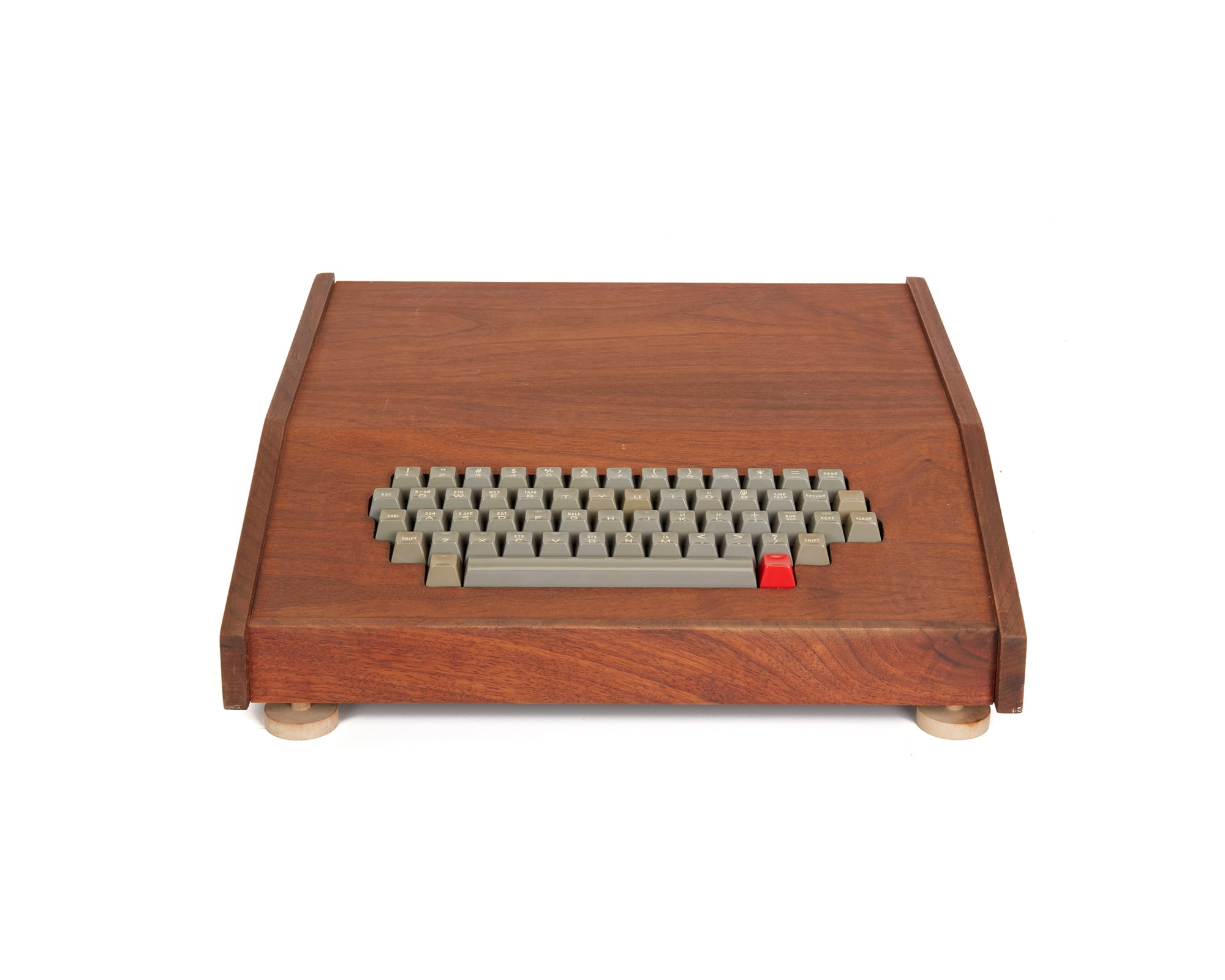 This is one of 200 hand-built Apple-1 computers made in 1976.