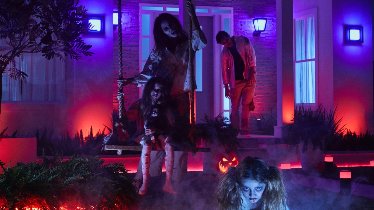 You can really scare trick-or-treaters with Philips Hue outdoor lighting bundles.