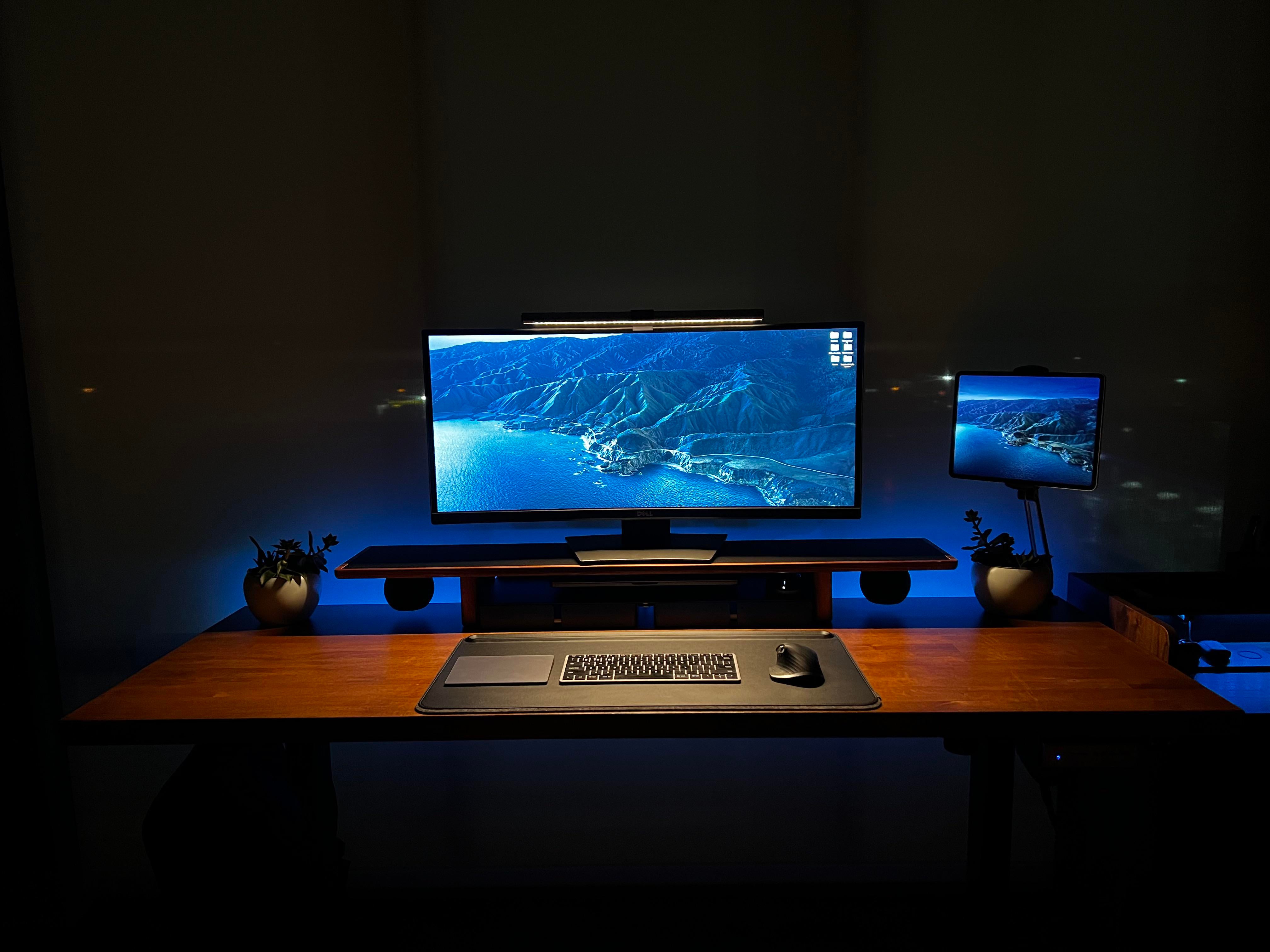 It's a dark but inviting setup.