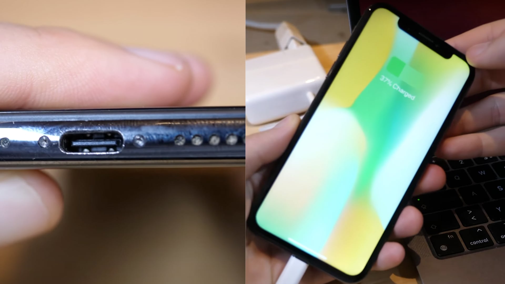 iPhone X with USB-C mod