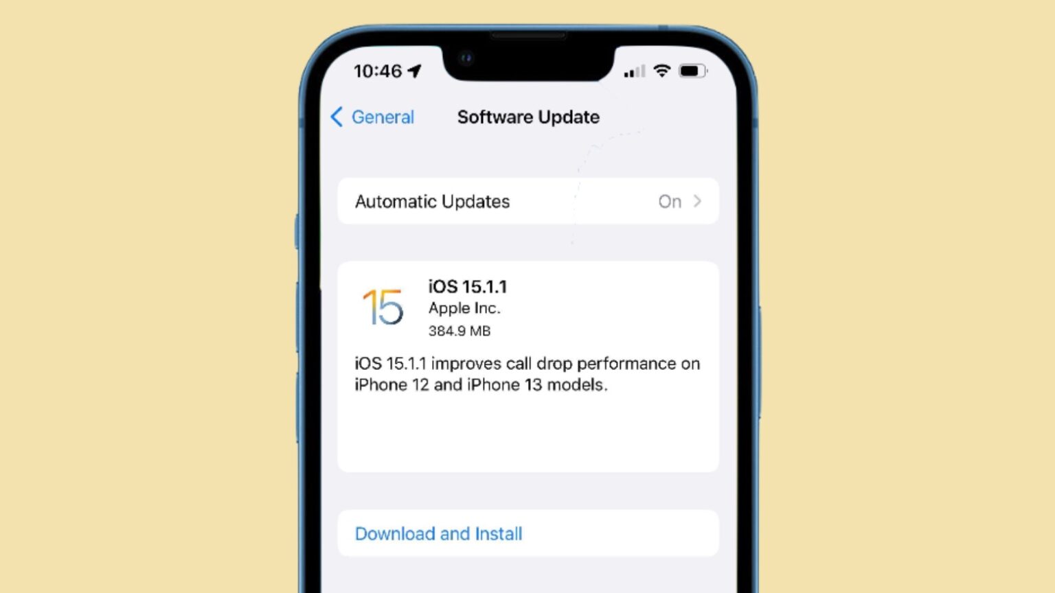 iOS 15.1.1 fixes dropped calls on recent iPhones