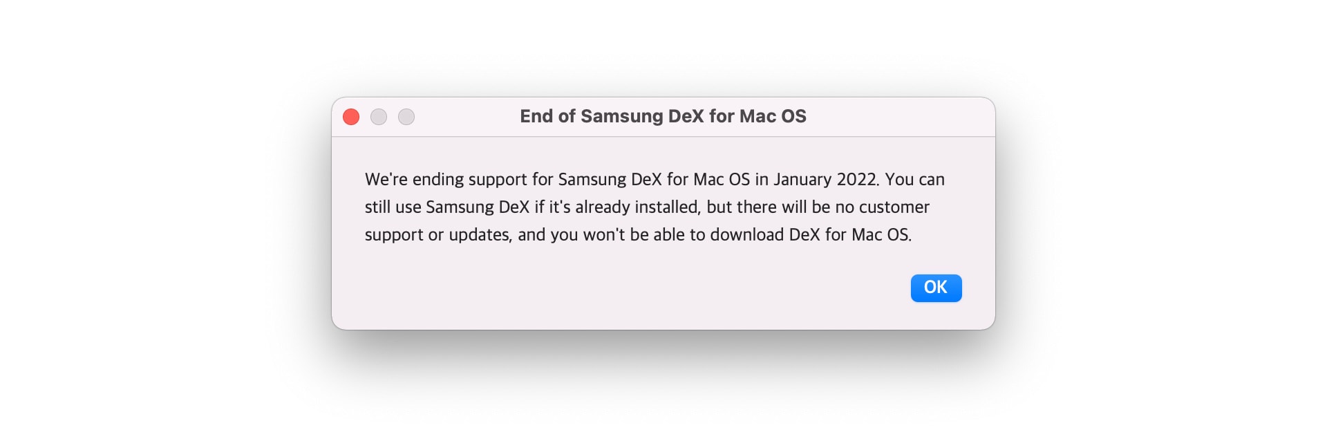 Samsung DeX on Mac
