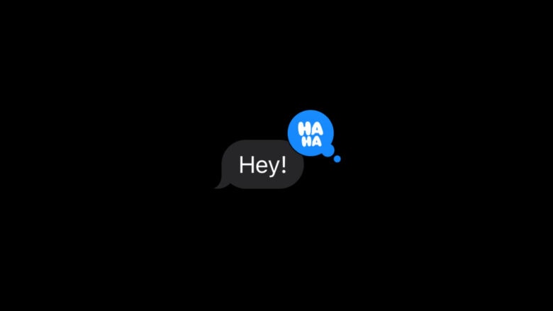 iMessage reaction