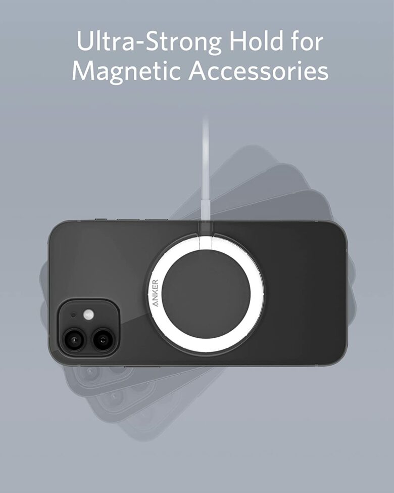 The Anker 310 Magnetic Ring turns your regular iPhone 12 or 13 case into a MagSafe-compatible one for $8.