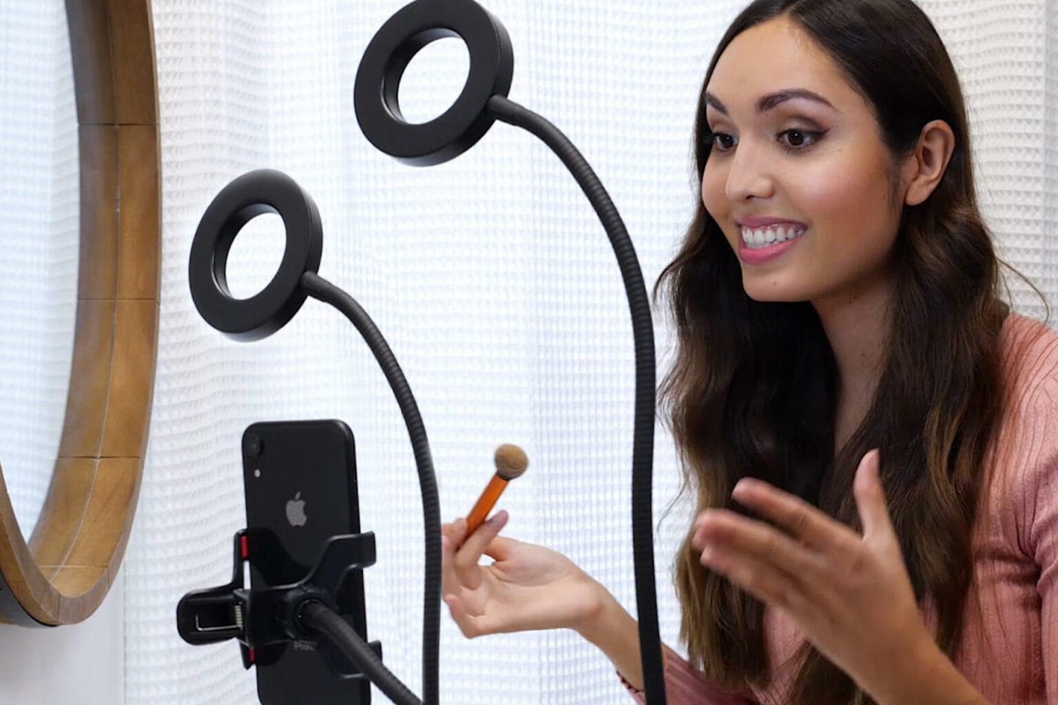 This double ring light streaming studio is the perfect gift for budding social media stars, less than $20 today.