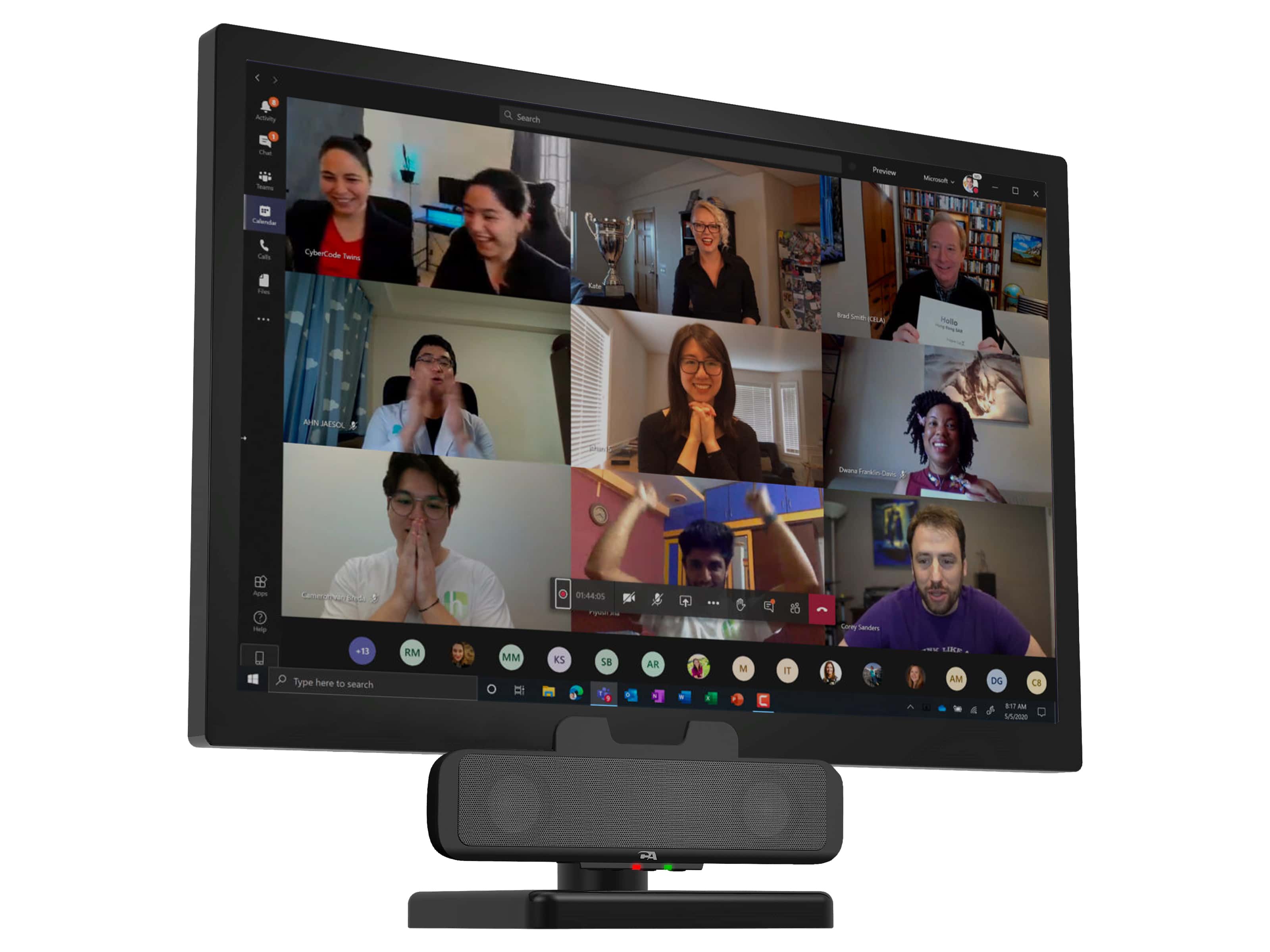 Cyber Acoustics' new USB speaker bar mounts right on your display.