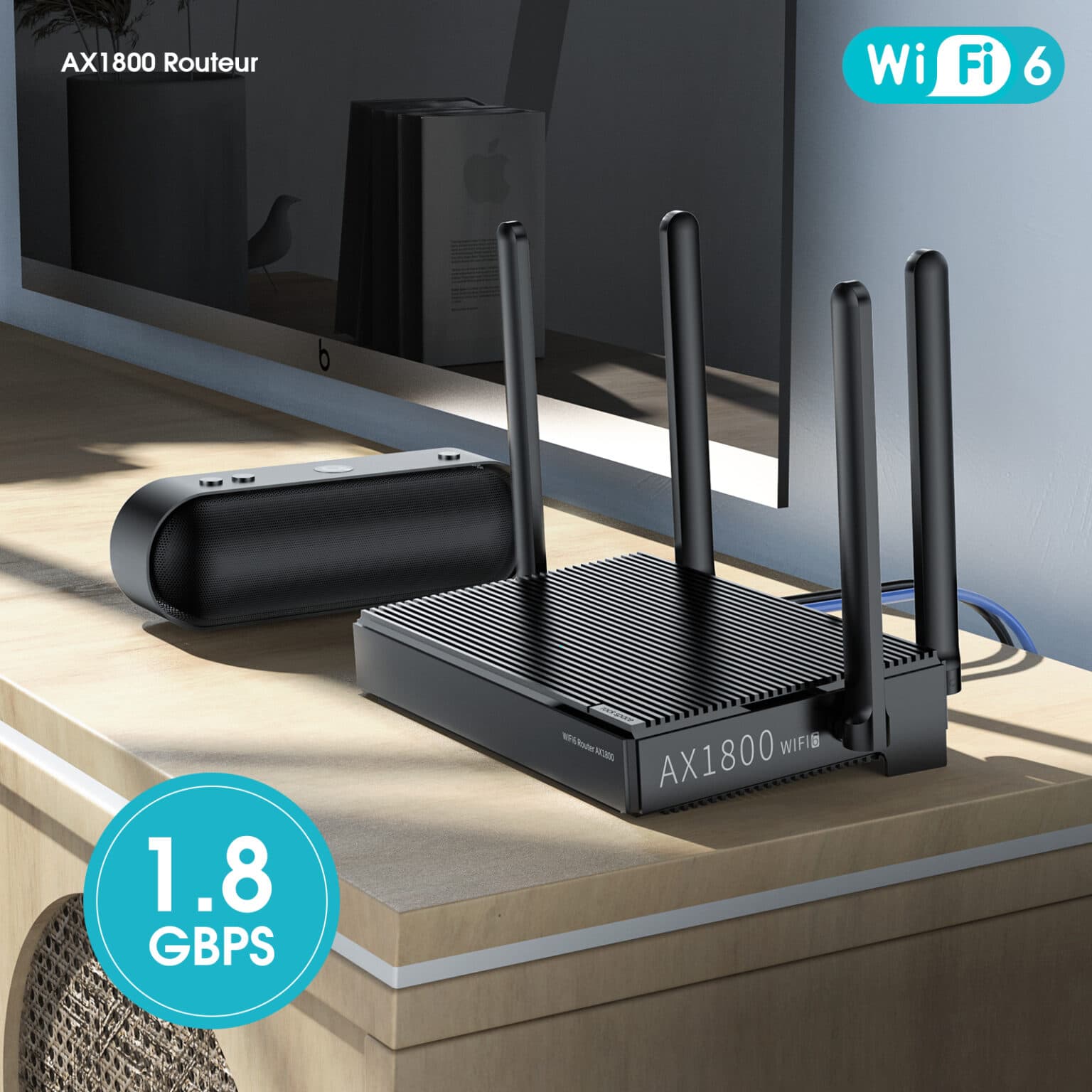 With an Amazon coupon, rock space's new Wi-Fi 6 router is just $56.