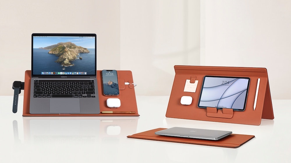 Moft Smart Desk Mat also acts as MacBook, iPad and iPhone stand