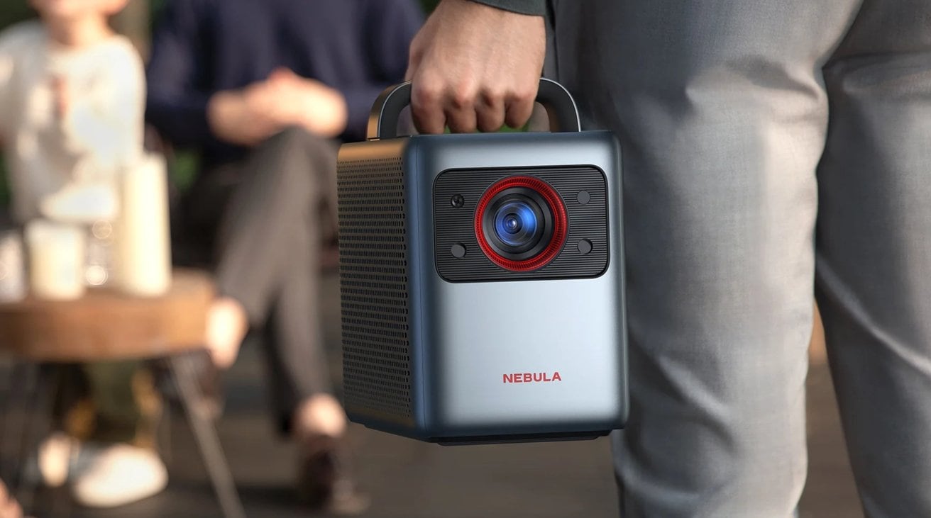 AnkerWork's two Nebula Cosmos laser projectors let your stream media for a crowd. 