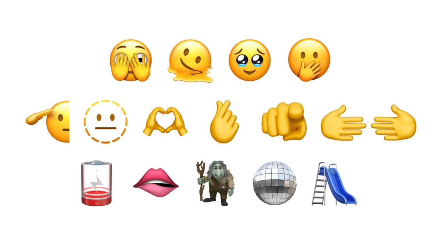 Fun new emoji coming in iOS 15.4 will let you salute, melt and tear up