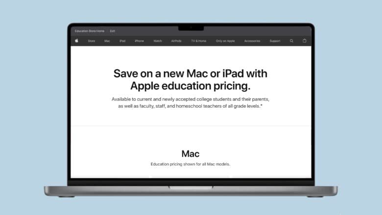 Apple education discounts available again without student verification