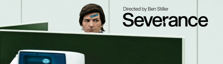 Adam Scott headlines Ben Stiller's new Apple TV+ show, <em>Severance.</em>