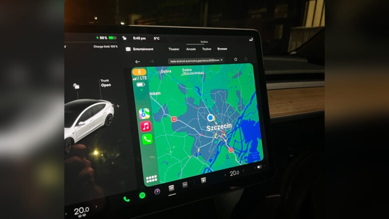 CarPlay on a Tesla