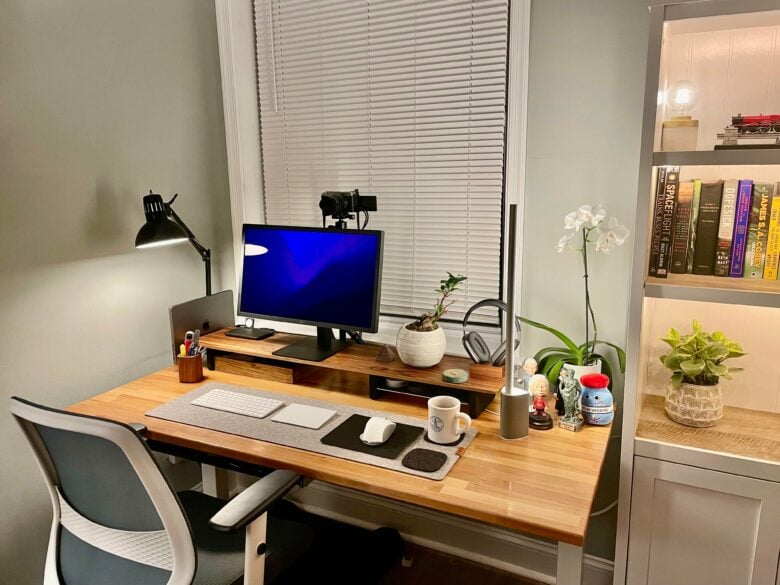 That's not just any webcam perched above the monitor.