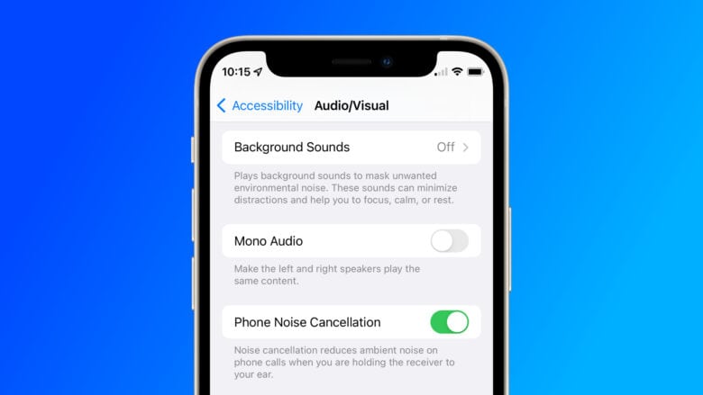 iPhone 13 phone noise cancellation