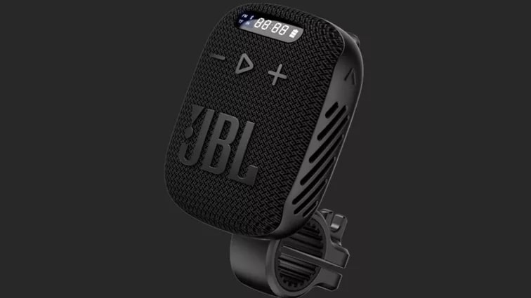 Take the new JBL Wind 3 for a spin on your bike -- with tunes. 