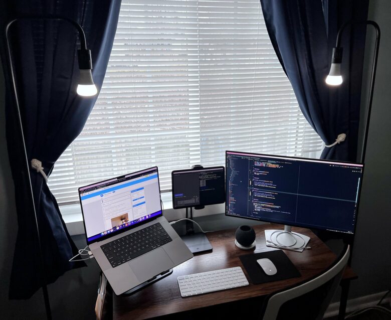 In terms of proper ergonomics, the "before" photo set off some alarm bells.