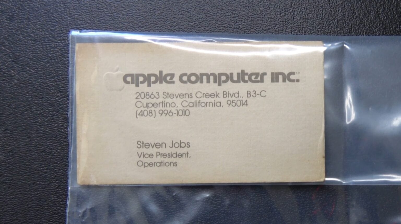 Very early Steve Jobs business card heads for auction