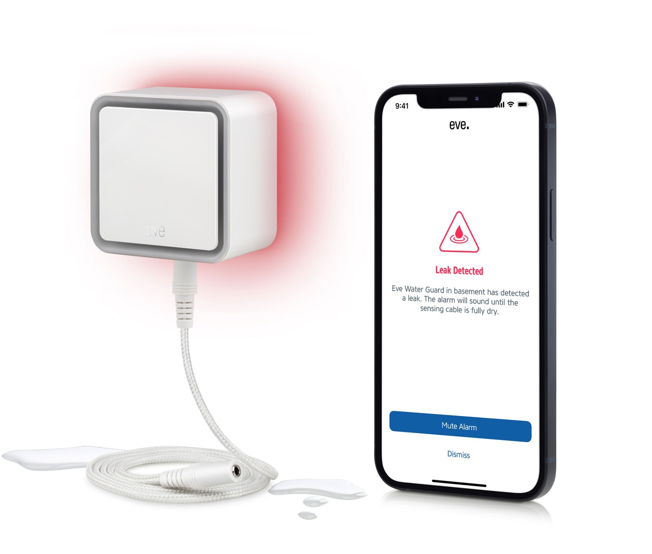 Now with Thread support, Eve Water Guard sends leak alerts to the Home app.