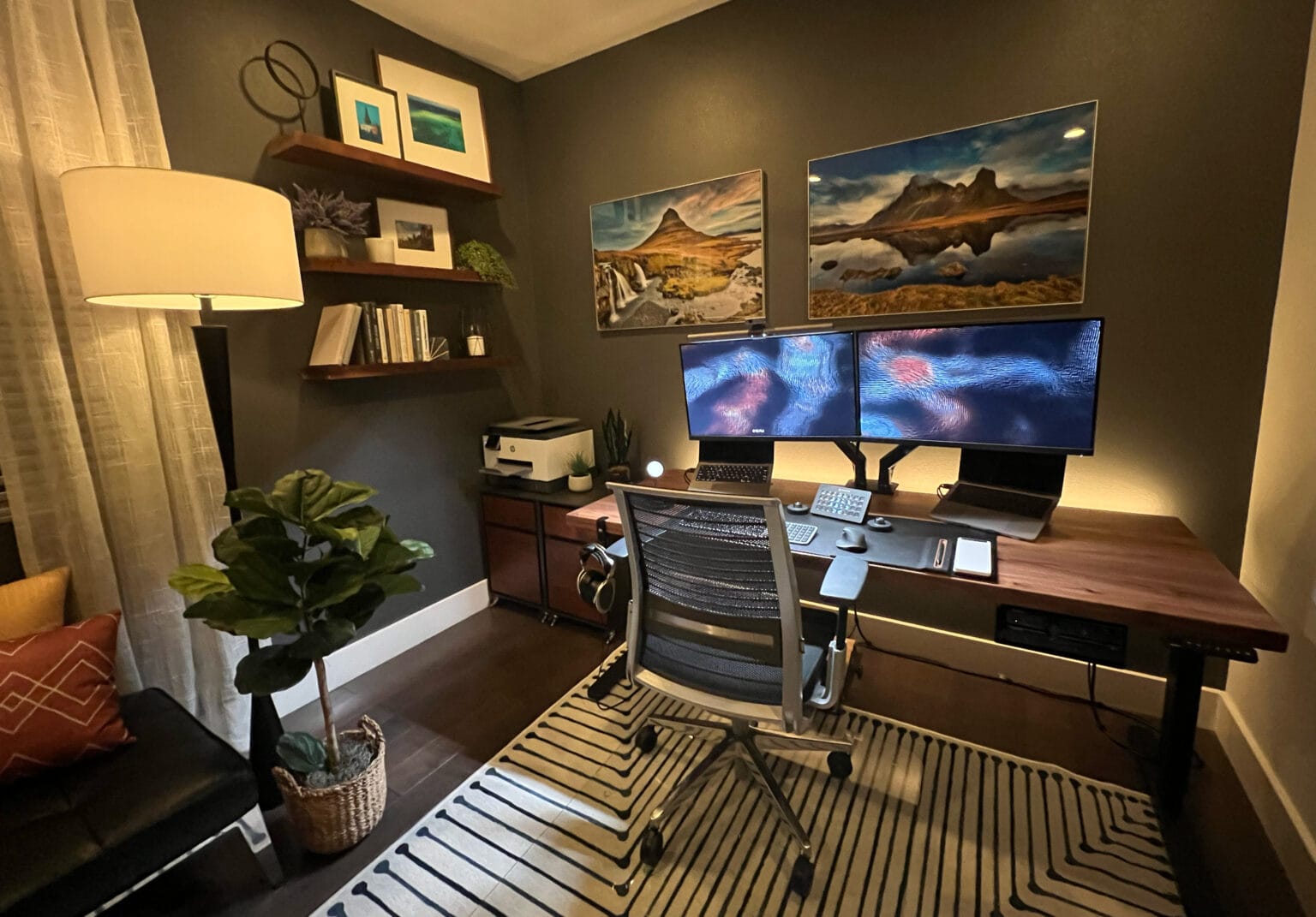After seven years working at home, Derek Seaman built this computer setup.
