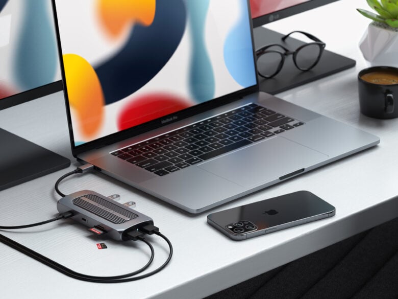  Unlock the full potential of your M1 setup with the Satechi USB-C Multiport MX Adapter.