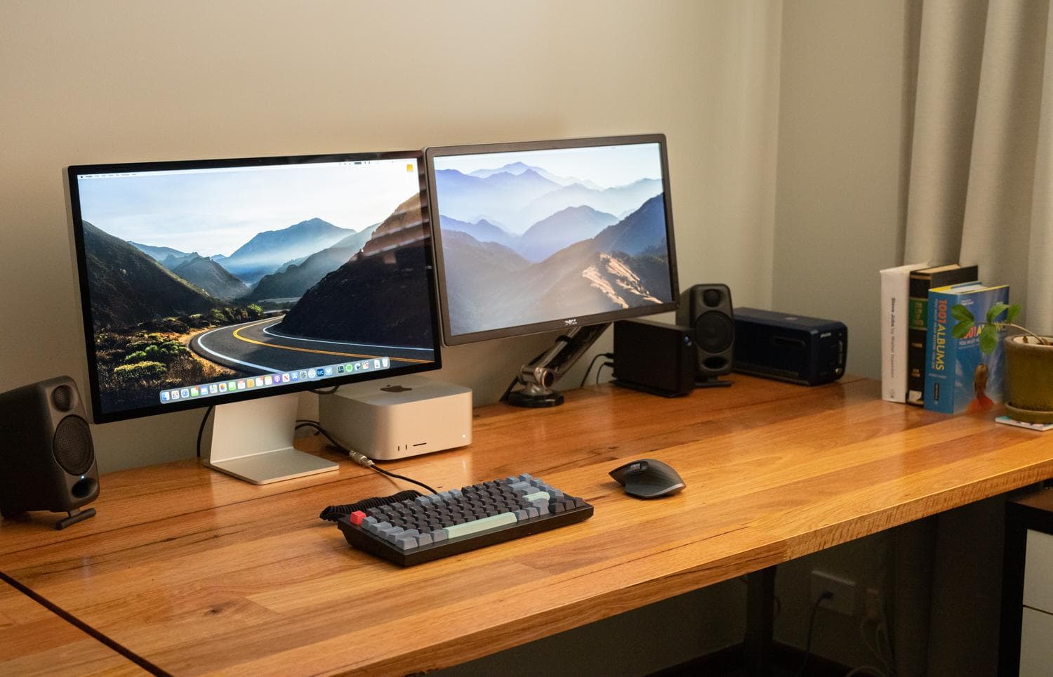 A new Mac Studio desktop and Studio Display anchor this setup.