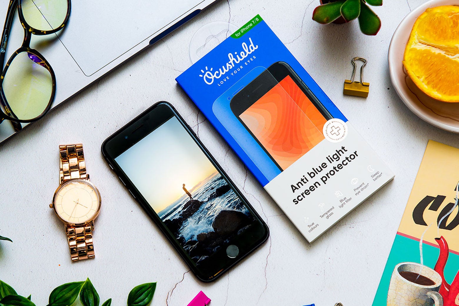 Save on this anti-blue light screen protector for iPhones.